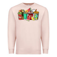 Pale Pink Fruits coffee cups Premium Sweatshirt - NancyCooperArtShop