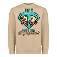 Mushroom i'm a teacher what's your superpower cowhide Heavyweight Sweatshirt - Jasminsmagicworld