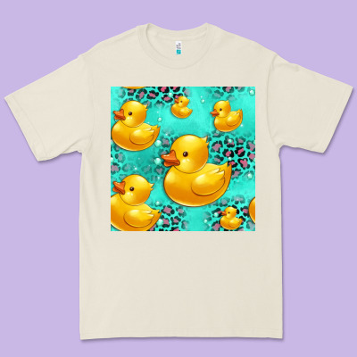 Rubber Duck Seamless Pattern Premium Tee Designed By Hra Design Shop