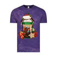 Cloud Purple Christmas vacation trapper hat coffee cup Vintage Tee - Jasminsmagicworld
