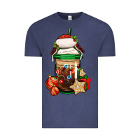 Vintage Denim Christmas vacation trapper hat coffee cup Vintage Tee - Jasminsmagicworld
