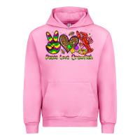 Fuchsia Pink peace love crawfish olivia Urban Hoodie - OliviaCreatesArt