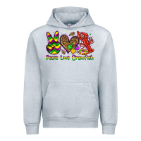 Heather Grey peace love crawfish olivia Urban Hoodie - OliviaCreatesArt