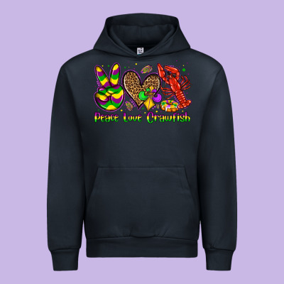 Peace Love Crawfish Olivia Urban Hoodie Designed By Oliviacreatesart