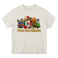 Cream peace love mexico Heavy Core Tee - CTS Tumbler Store