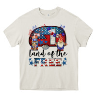 Cream land of the free caravan gnomies Heavy Core Tee - BarkalooDesign