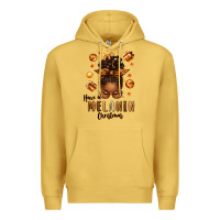 Antique Gold have a melanin christmas afro messy bun Premium Hoodie - texasbilliewilder