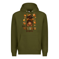 Army Green have a melanin christmas afro messy bun Premium Hoodie - texasbilliewilder