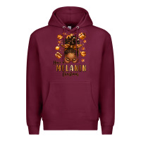 Burgundy have a melanin christmas afro messy bun Premium Hoodie - texasbilliewilder