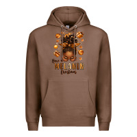 Chestnut have a melanin christmas afro messy bun Premium Hoodie - texasbilliewilder
