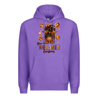 Purple have a melanin christmas afro messy bun Premium Hoodie - texasbilliewilder