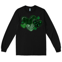 Black leopard hearts st patricks day Long Sleeve Tee - MaliasSmallBusiness