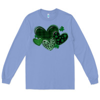 Colony Blue leopard hearts st patricks day Long Sleeve Tee - MaliasSmallBusiness