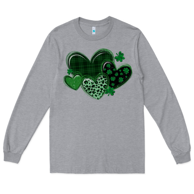 Leopard Hearts St Patricks Day Long Sleeve Tee by MaliasSmallBusiness | Teevron