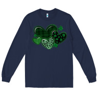 Navy leopard hearts st patricks day Long Sleeve Tee - MaliasSmallBusiness