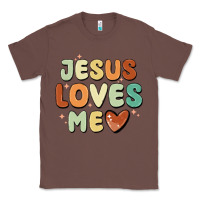 Chestnut jesus loves me Classic Tee - MaliasSmallBusiness