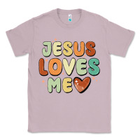 Lilac jesus loves me Classic Tee - MaliasSmallBusiness