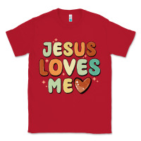 Red jesus loves me Classic Tee - MaliasSmallBusiness
