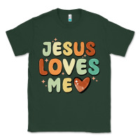 Sports Green jesus loves me Classic Tee - MaliasSmallBusiness