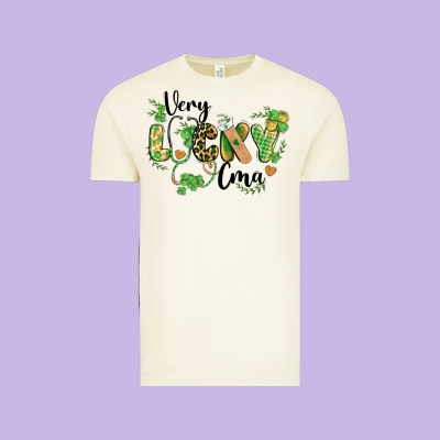 St. Patricks Day Very Lucky Cma Vintage Tee Designed By Barkaloodesign