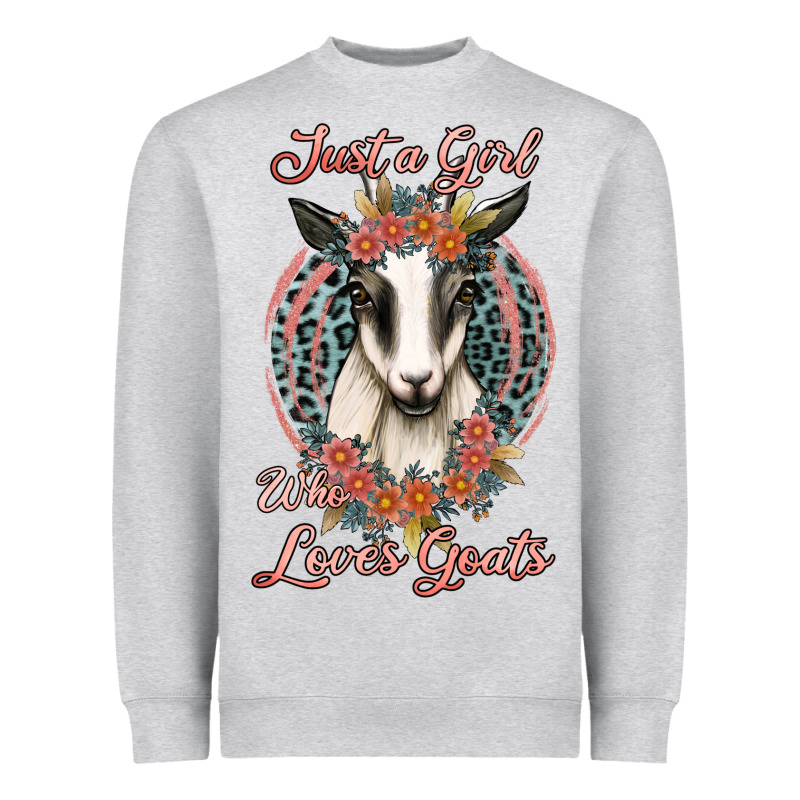 Just A Girl Who Loves Goats Heavyweight Sweatshirt by Jasminsmagicworld | Teevron