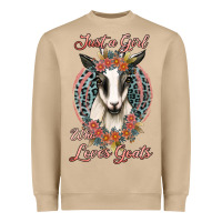 Mushroom just a girl who loves goats Heavyweight Sweatshirt - Jasminsmagicworld