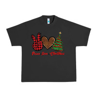 Pigment Black peace love christmas Urban Heavy Tee - BarkalooDesign