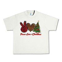 Pistachio peace love christmas Urban Heavy Tee - BarkalooDesign