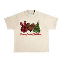 Sandshell peace love christmas Urban Heavy Tee - BarkalooDesign