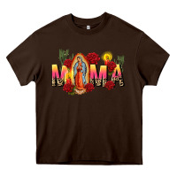 Chocolate Brown our lady of guadalupe mama Heavy Core Tee - CTS Tumbler Store