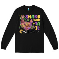 Black shake your tail feathers Long Sleeve Tee - MaliasSmallBusiness