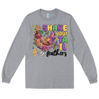 Heather Grey shake your tail feathers Long Sleeve Tee - MaliasSmallBusiness