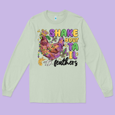 Shake Your Tail Feathers Long Sleeve Tee Designed By Maliassmallbusiness
