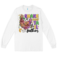 White shake your tail feathers Long Sleeve Tee - MaliasSmallBusiness
