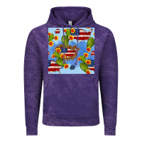 Cloud Purple usa map cactus and sunflower seamless pattern Vintage Hoodie - BundleAndBundleShop