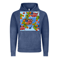 Usa Map Cactus And Sunflower Seamless Pattern Vintage Hoodie | Teevron