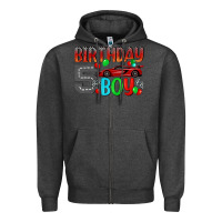 Charcoal Heather birthday boy 5 Zipper Hoodie - BundleAndBundleShop