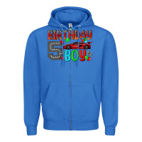 True Royal birthday boy 5 Zipper Hoodie - BundleAndBundleShop