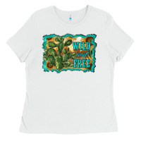 White wild and free cactus Ladies Tee - RanaPortraitStore