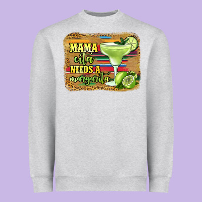 Mama Cita Needs A Margarita Heavyweight Sweatshirt Designed By Jasminsmagicworld