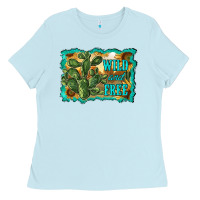 Baby Blue wild and free cactus Ladies Tee - RanaPortraitStore