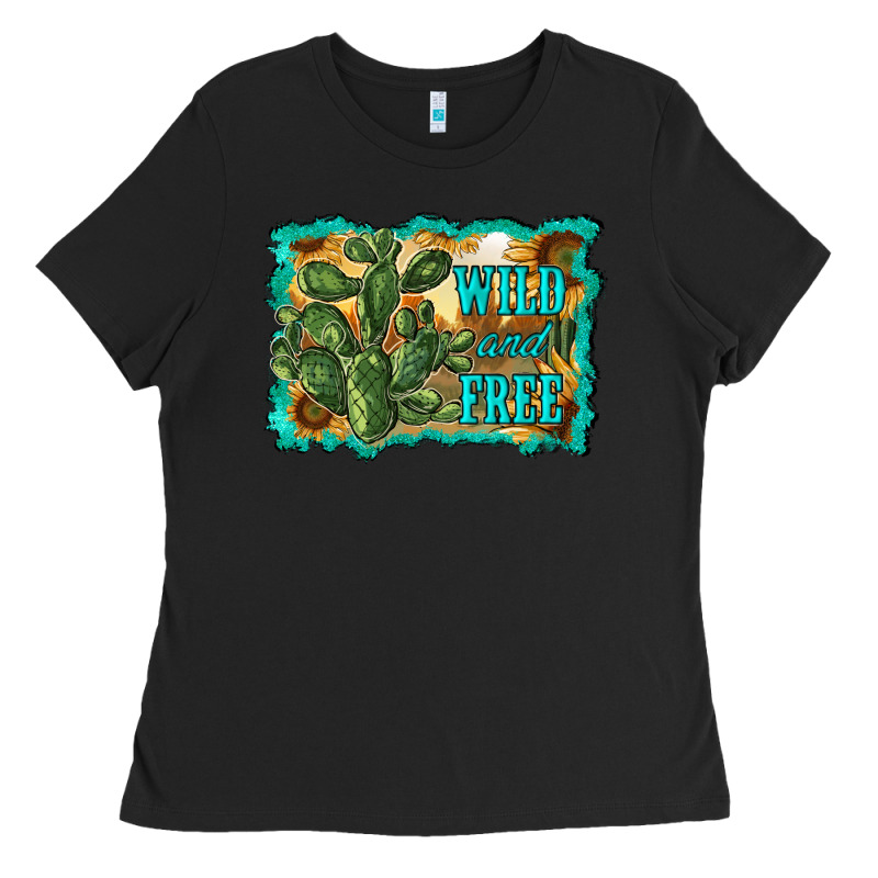 Wild And Free Cactus Ladies Tee by RanaPortraitStore | Teevron