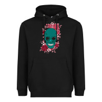 Black Skull with flowers Heavyweight Hoodie - Bettercallsaul