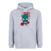 Heather Grey Skull with flowers Heavyweight Hoodie - Bettercallsaul