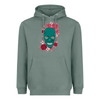 Sage Skull with flowers Heavyweight Hoodie - Bettercallsaul