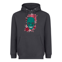 Skull With Flowers Heavyweight Hoodie | Teevron