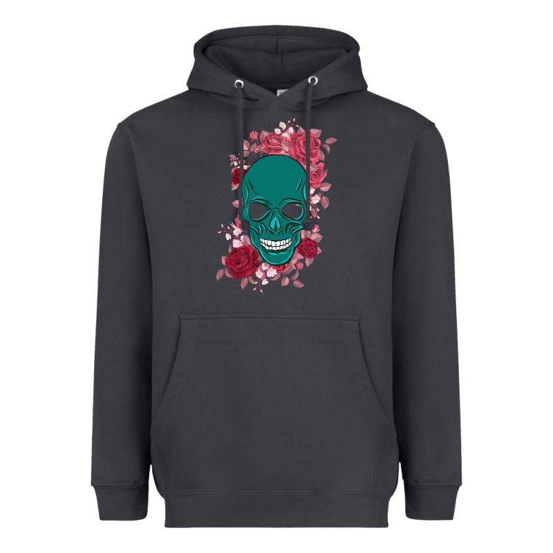 Skull With Flowers Heavyweight Hoodie by Bettercallsaul | Teevron