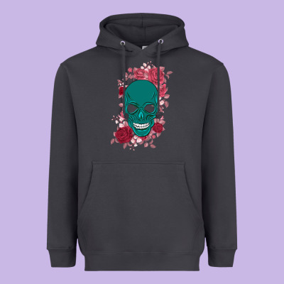 Skull With Flowers Heavyweight Hoodie Designed By Bettercallsaul