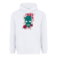 White Skull with flowers Heavyweight Hoodie - Bettercallsaul