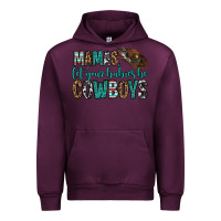 Mauve Wine mama's let your babies be cowboys Urban Hoodie - OliviaCreatesArt